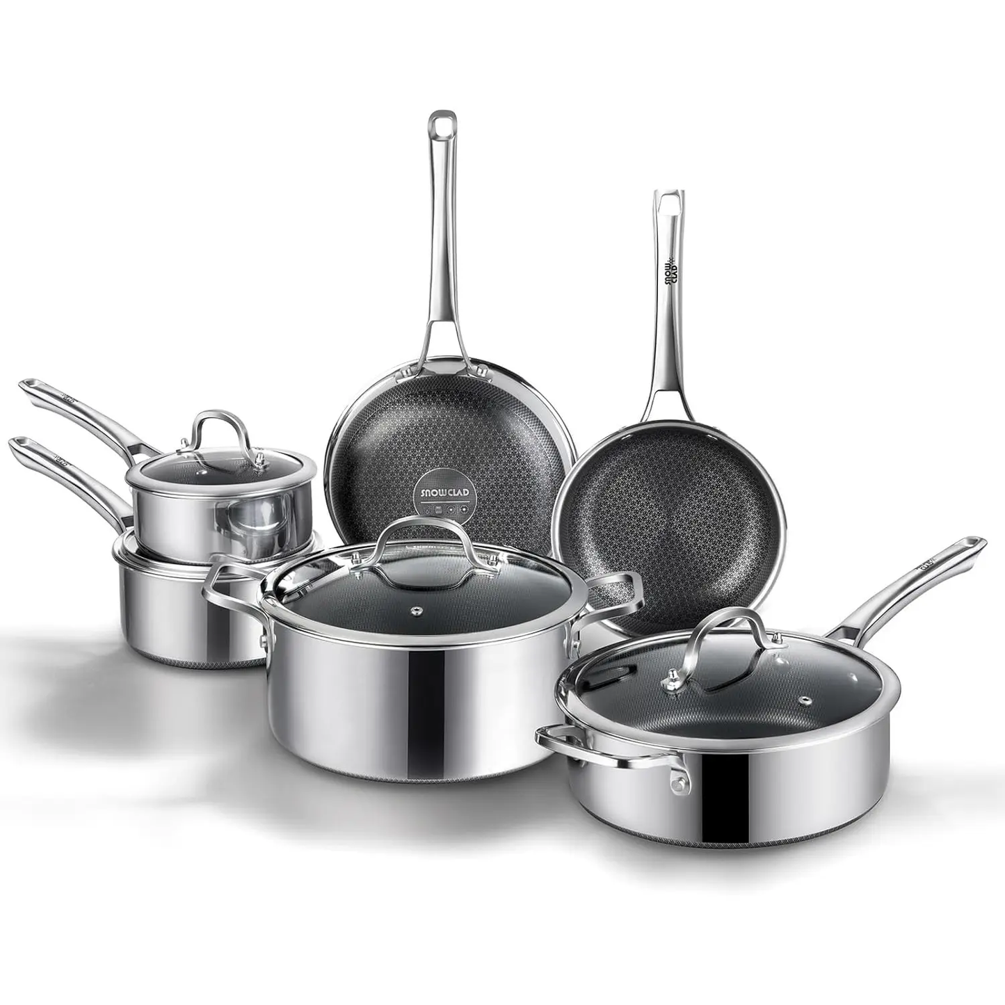 10/14-Piece Hybrid Cookware Set with Lids