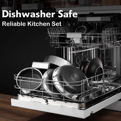 10/14-Piece Hybrid Cookware Set with Lids
