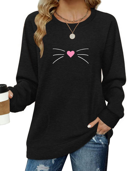Long Sleeve Shirts for Women Casual Crewneck Sweatshirt 2025 Trendy Loose Basic Tunic Tops