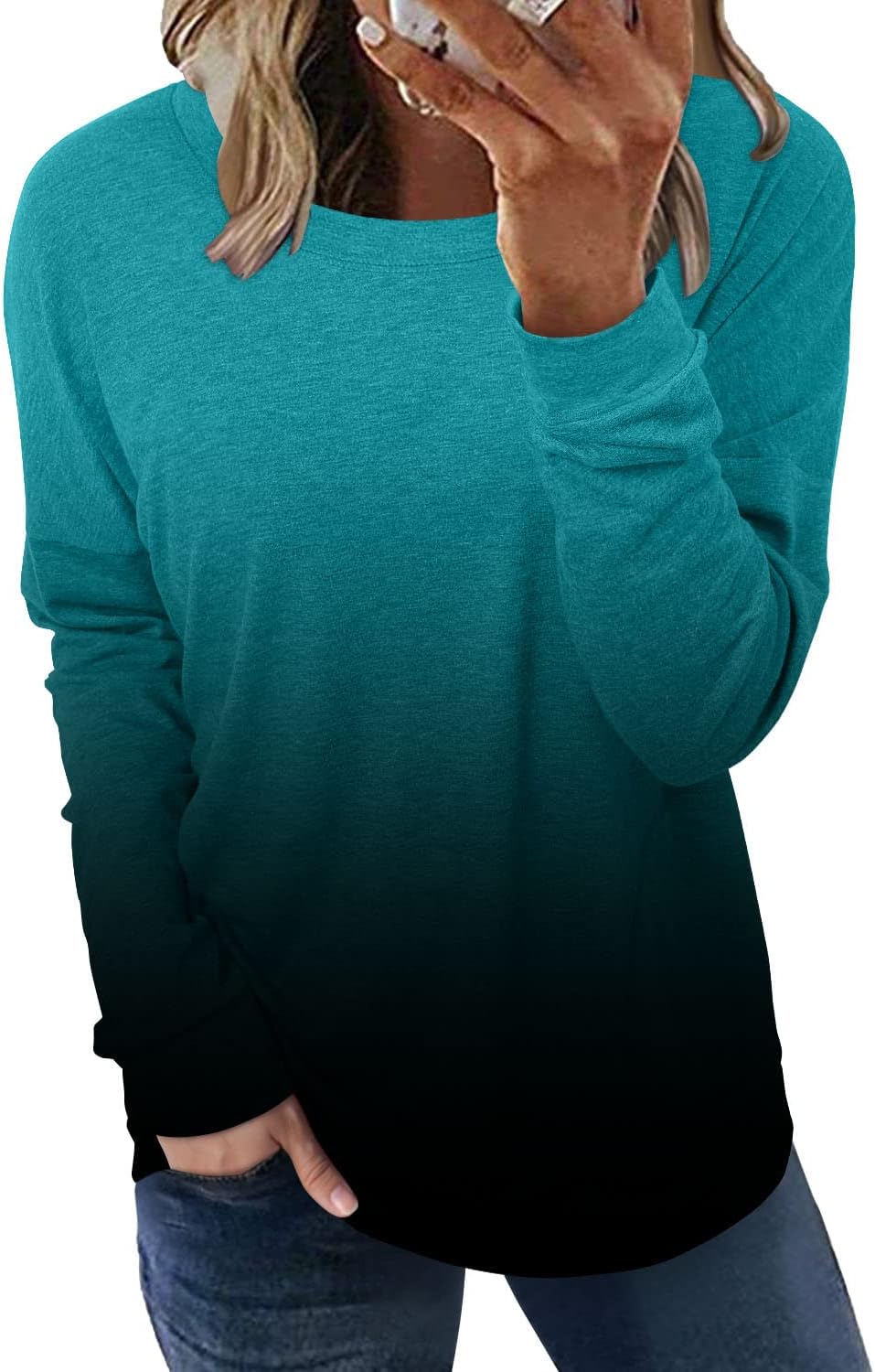onlypuff Long Sleeve Shirts for Women Fall Fashion Tops Clothing