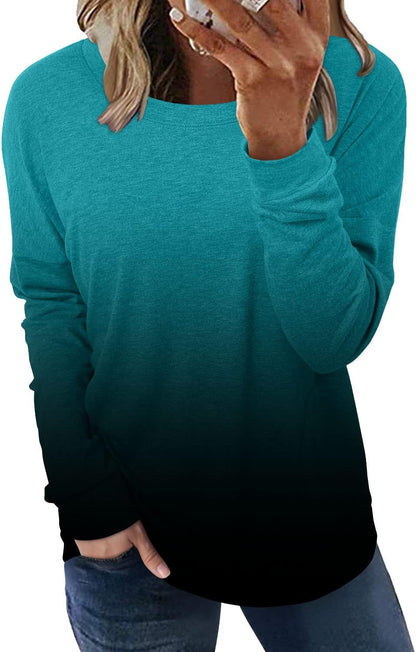 onlypuff Long Sleeve Shirts for Women Fall Fashion Tops Clothing