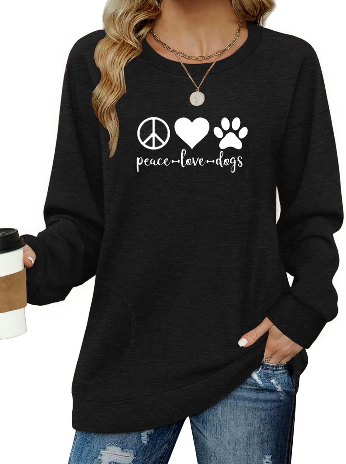 Long Sleeve Shirts for Women Casual Crewneck Sweatshirt 2025 Trendy Loose Basic Tunic Tops