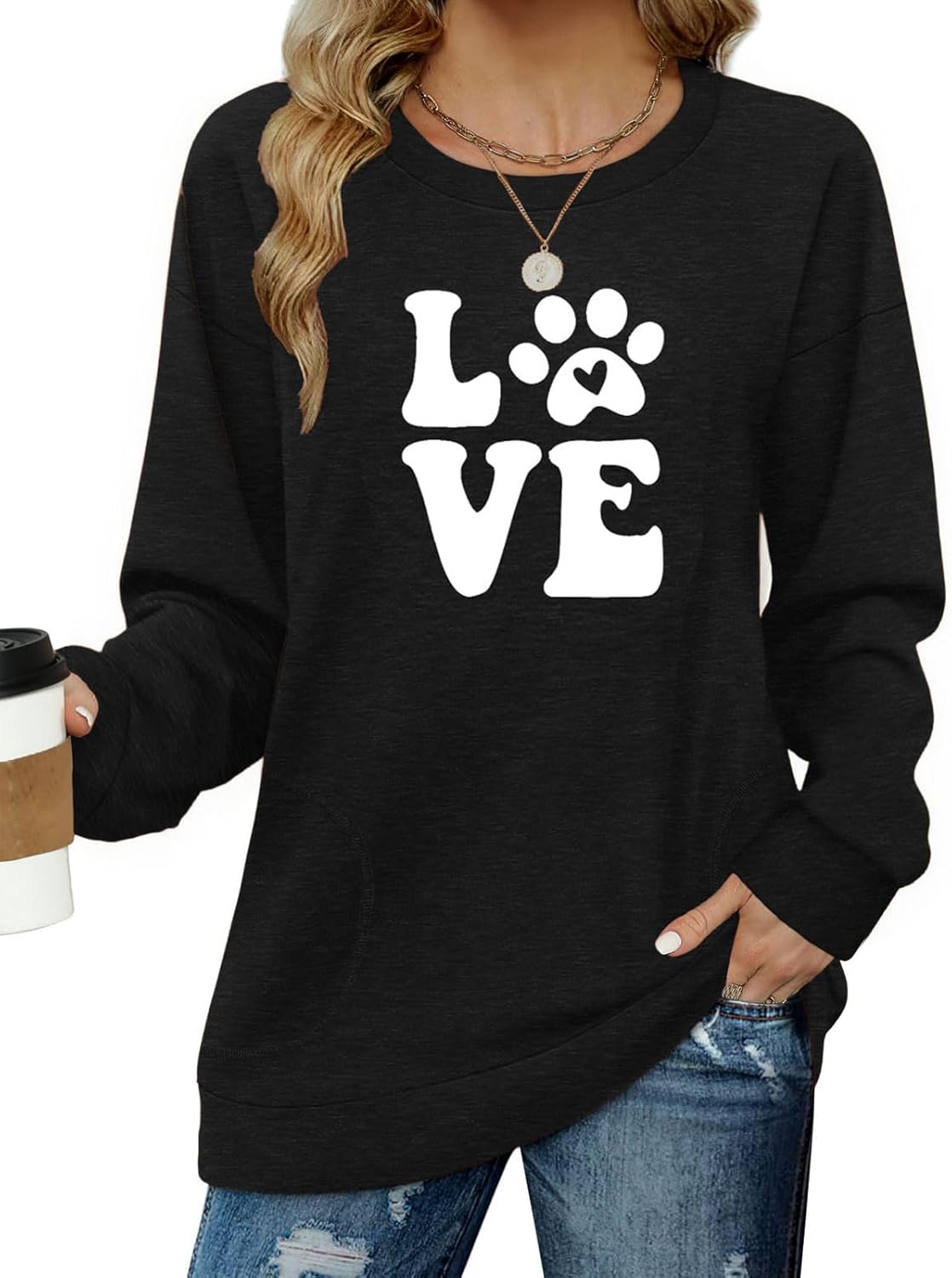 Long Sleeve Shirts for Women Casual Crewneck Sweatshirt 2025 Trendy Loose Basic Tunic Tops