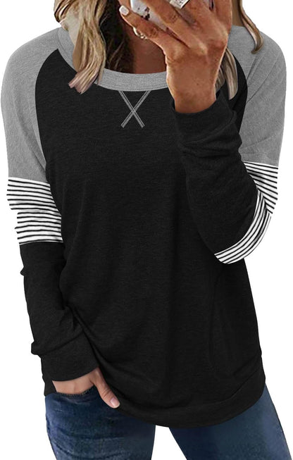 onlypuff Long Sleeve Shirts for Women Fall Fashion Tops Clothing