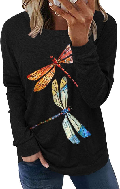 onlypuff Long Sleeve Shirts for Women Fall Fashion Tops Clothing