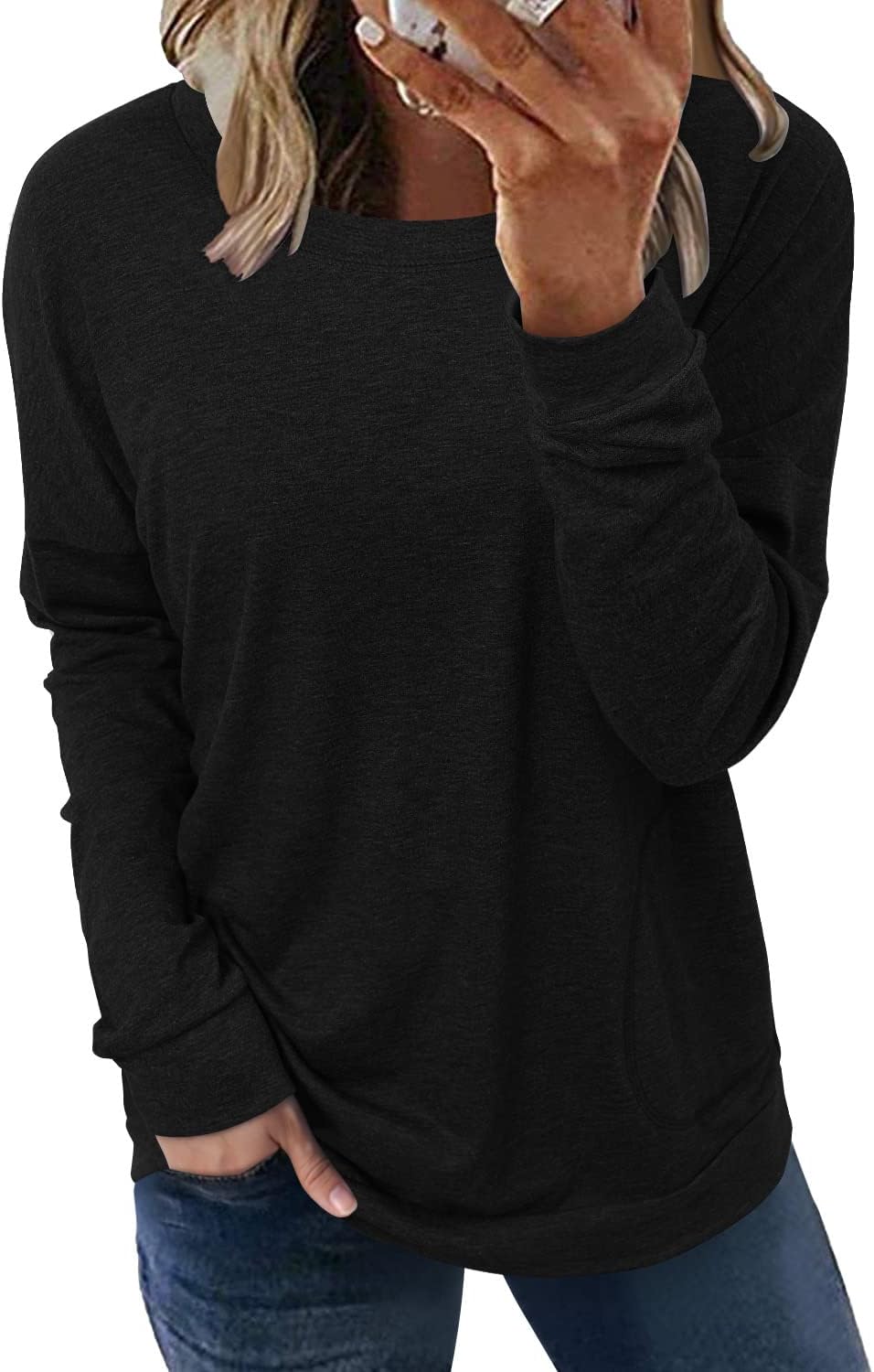onlypuff Long Sleeve Shirts for Women Fall Fashion Tops Clothing