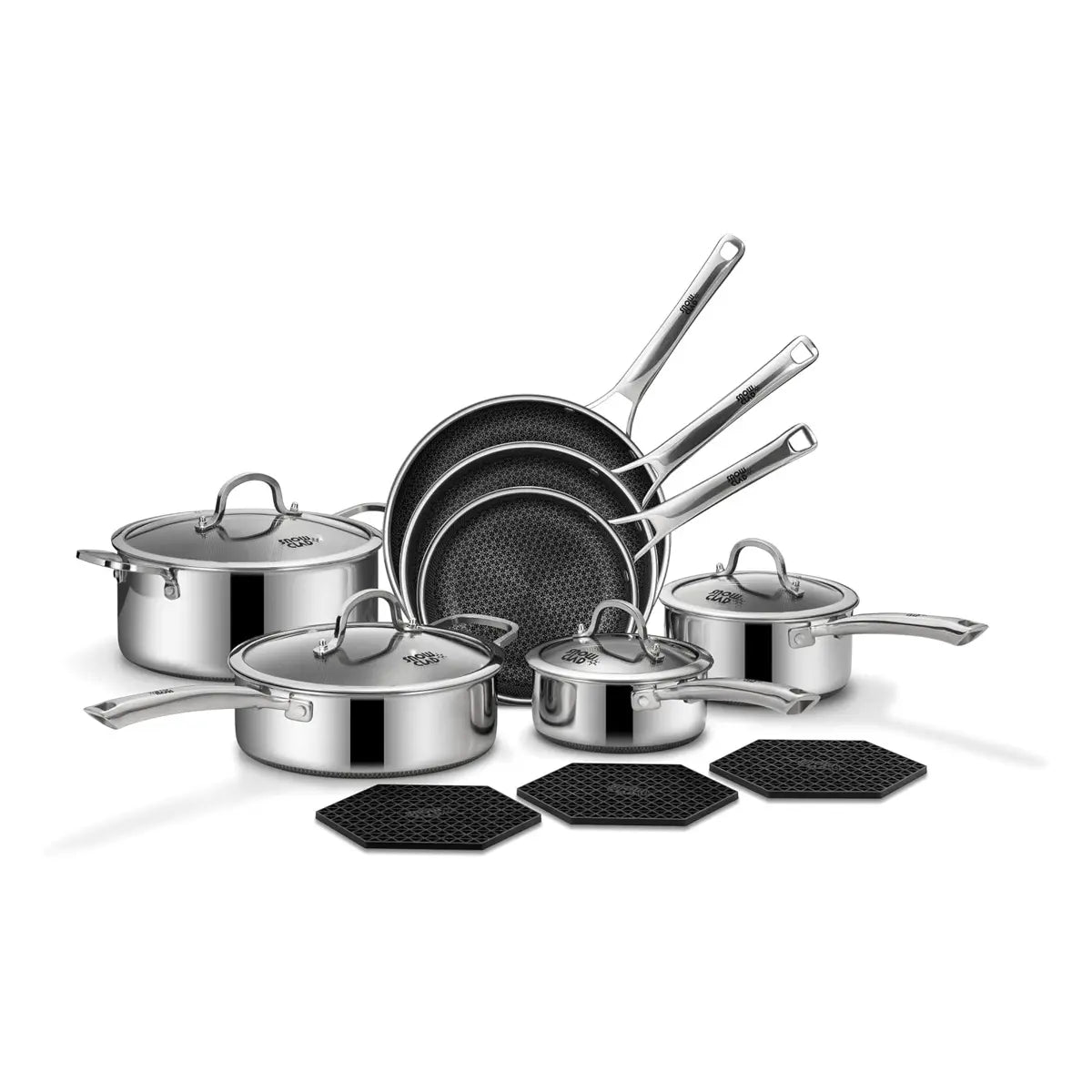 10/14-Piece Hybrid Cookware Set with Lids