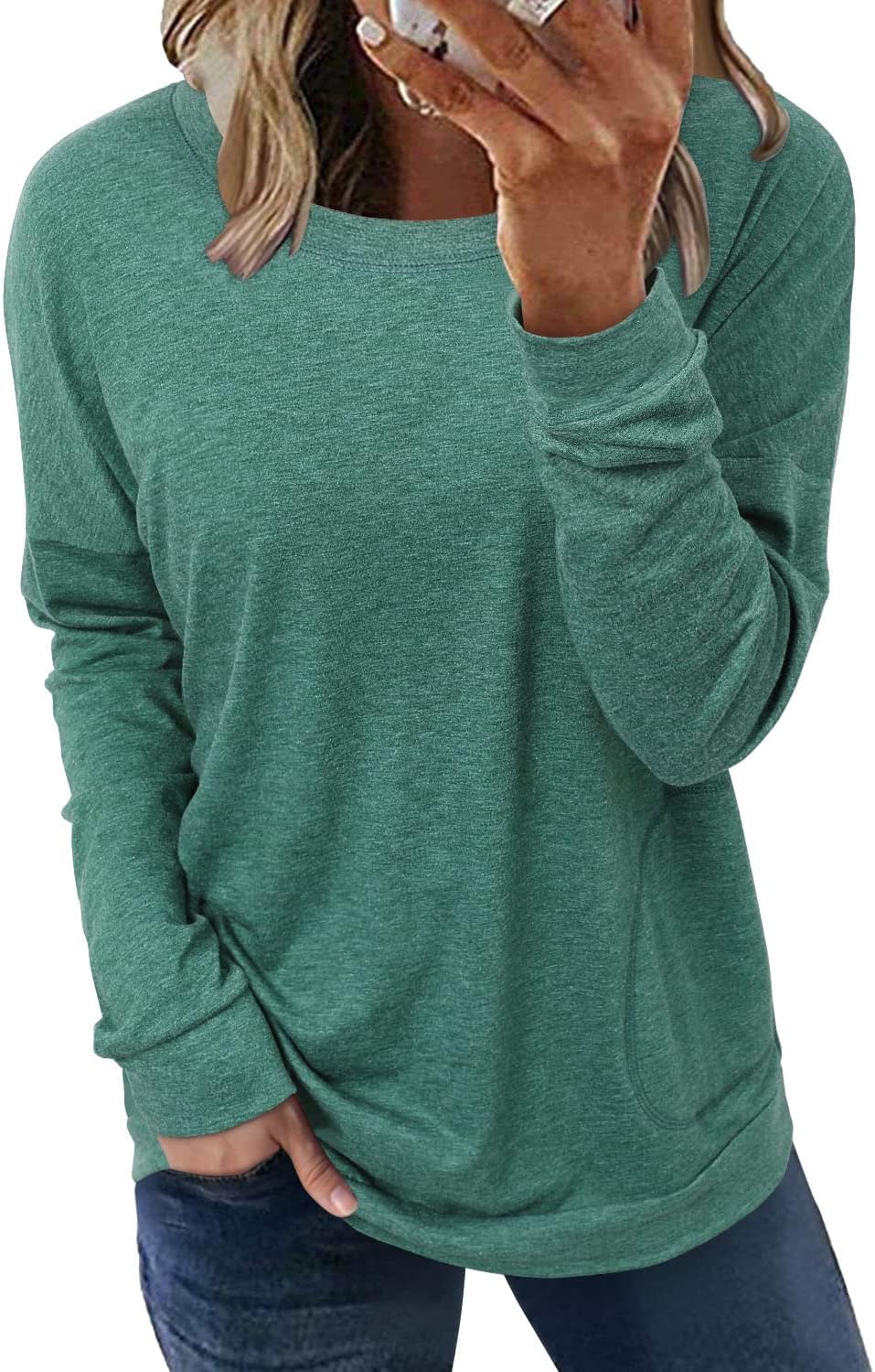 onlypuff Long Sleeve Shirts for Women Fall Fashion Tops Clothing