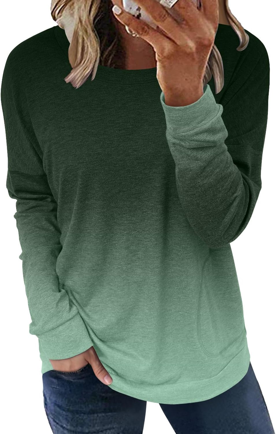 onlypuff Long Sleeve Shirts for Women Fall Fashion Tops Clothing