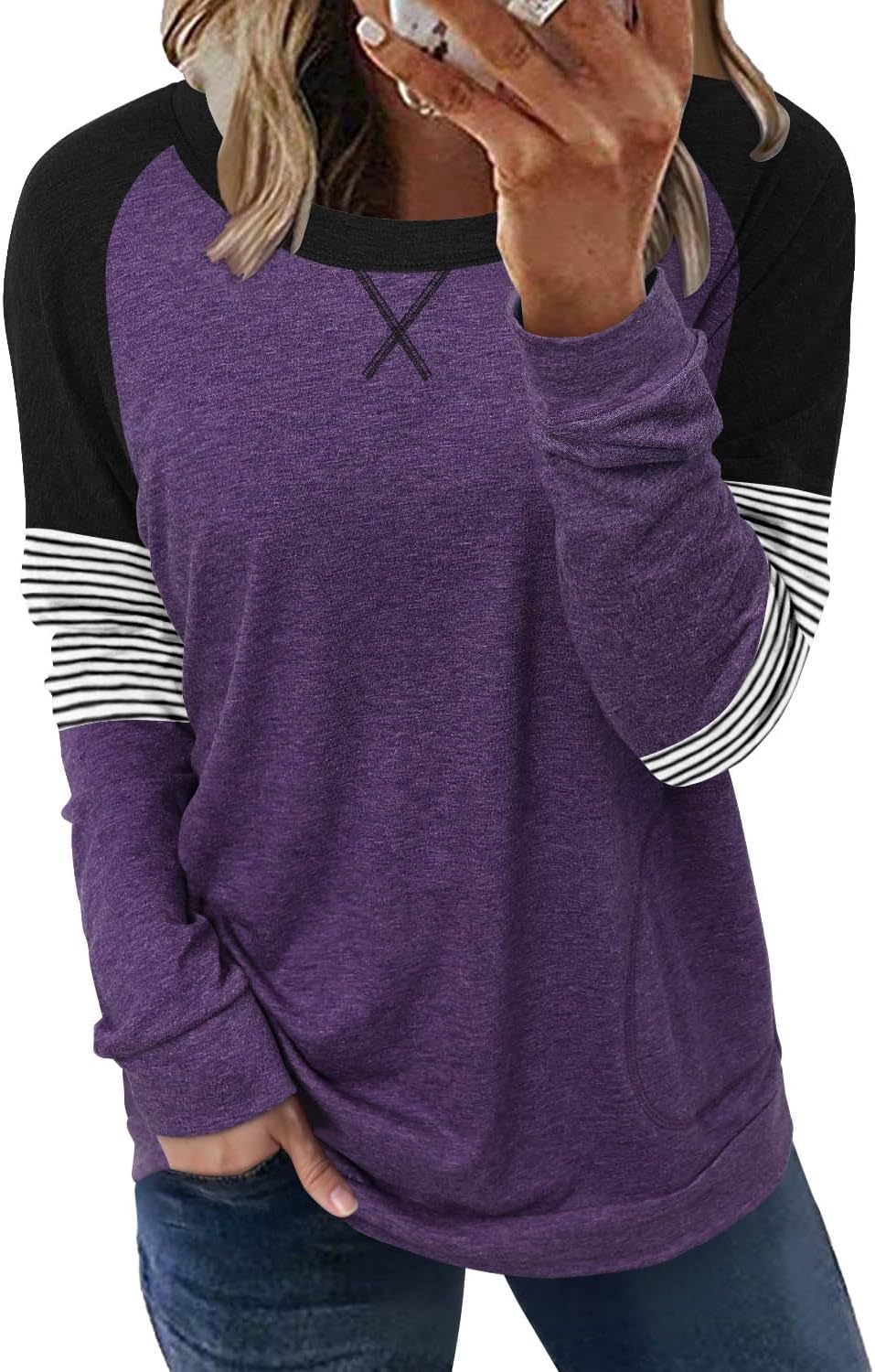 onlypuff Long Sleeve Shirts for Women Fall Fashion Tops Clothing