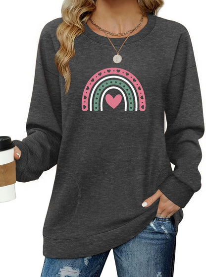 Long Sleeve Shirts for Women Casual Crewneck Sweatshirt 2025 Trendy Loose Basic Tunic Tops