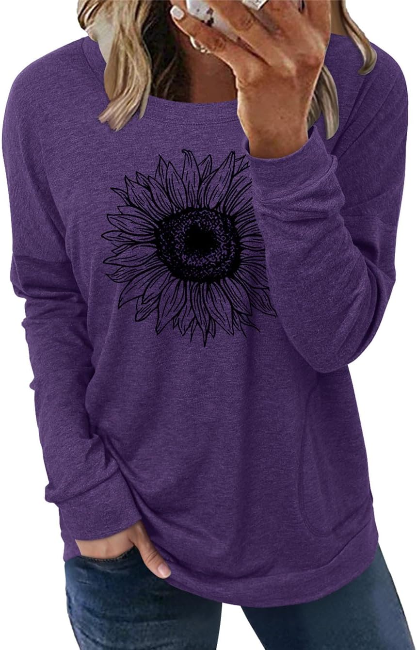 onlypuff Long Sleeve Shirts for Women Fall Fashion Tops Clothing