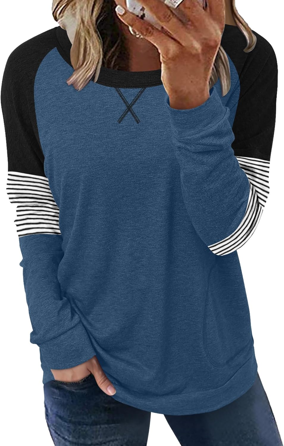 onlypuff Long Sleeve Shirts for Women Fall Fashion Tops Clothing