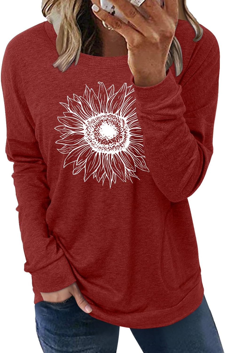 onlypuff Long Sleeve Shirts for Women Fall Fashion Tops Clothing