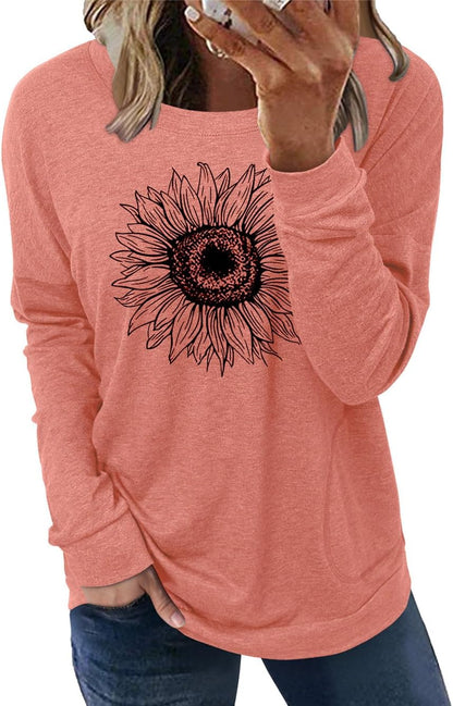 onlypuff Long Sleeve Shirts for Women Fall Fashion Tops Clothing