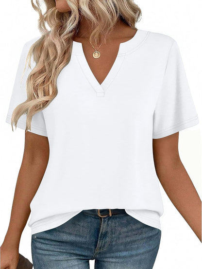 Zeagoo Womens Tops Short Sleeve V Neck Tee Shirts Cute Dressy Casual Clothing Business Work Blouse