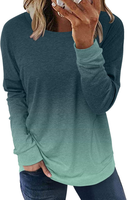 onlypuff Long Sleeve Shirts for Women Fall Fashion Tops Clothing