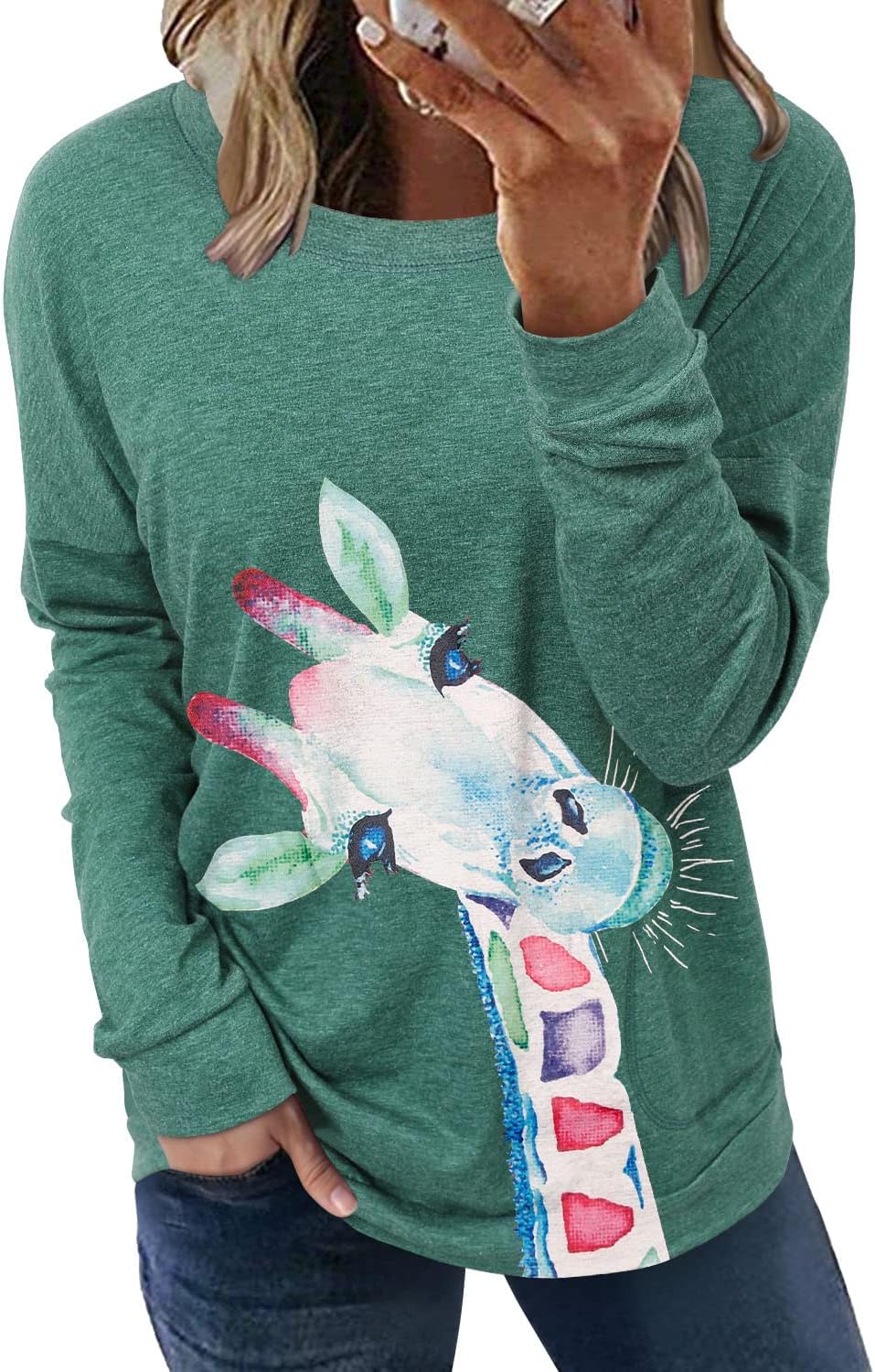 onlypuff Long Sleeve Shirts for Women Fall Fashion Tops Clothing