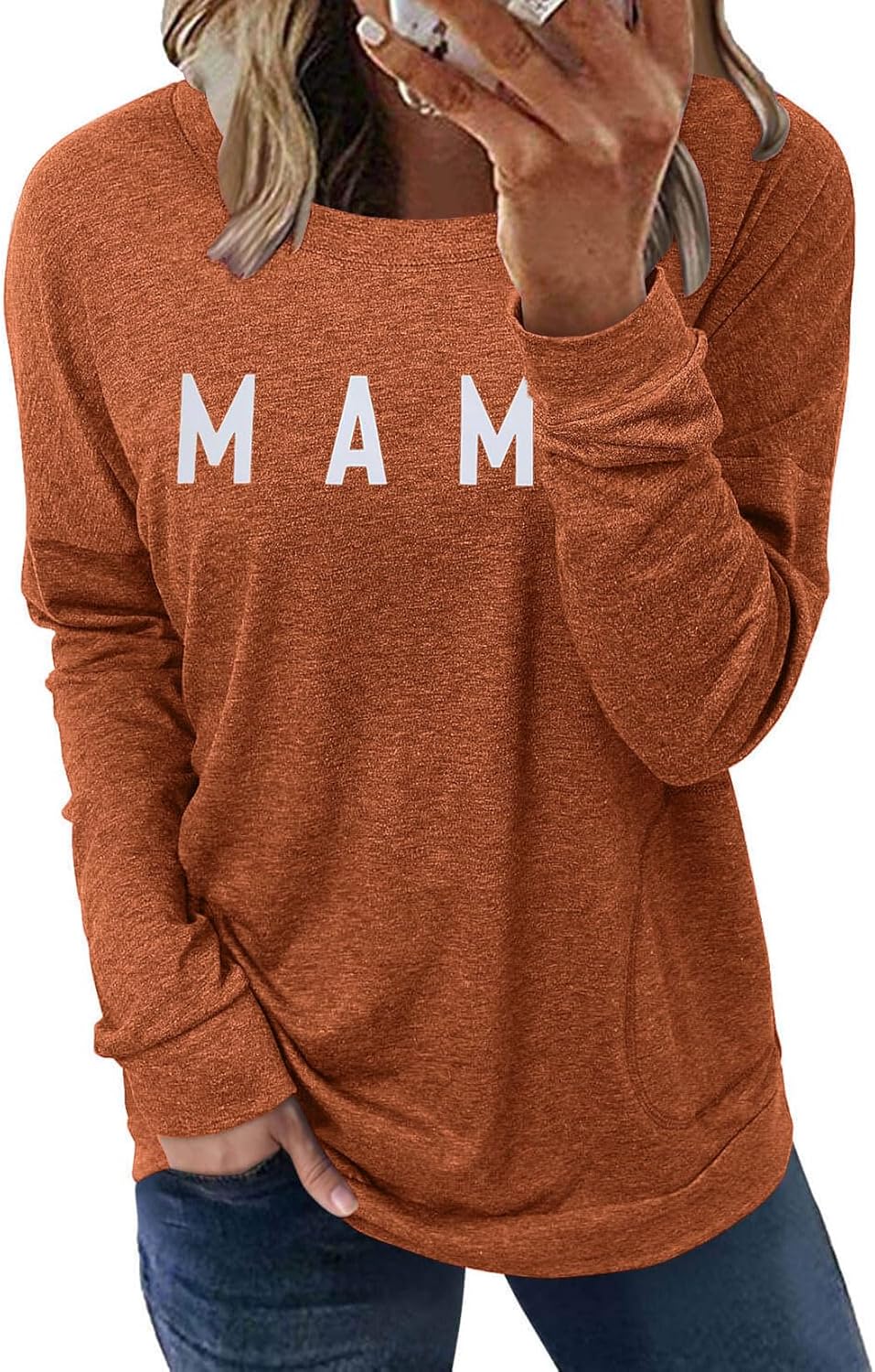 Long Sleeve Shirts for Women Casual Crewneck Sweatshirt 2025 Trendy Loose Basic Tunic Tops