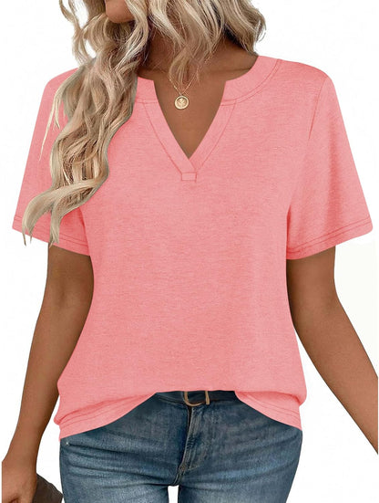 Zeagoo Womens Tops Short Sleeve V Neck Tee Shirts Cute Dressy Casual Clothing Business Work Blouse