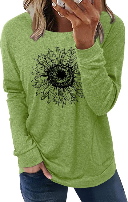 onlypuff Long Sleeve Shirts for Women Fall Fashion Tops Clothing