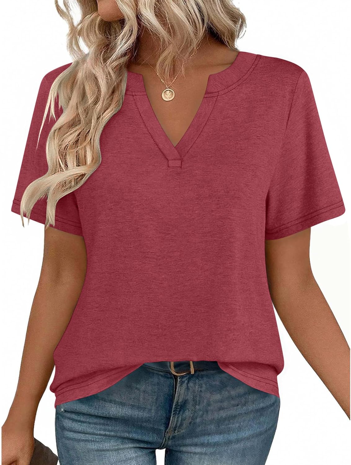 Zeagoo Womens Tops Short Sleeve V Neck Tee Shirts Cute Dressy Casual Clothing Business Work Blouse