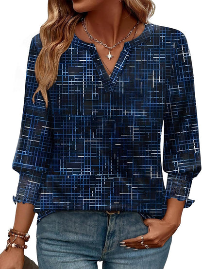 WIHOLL 3/4 Length Sleeve Womens Tops Summer Shirts Spring Vacation Outfits Dressy Casual Trendy Fall S-3XL
