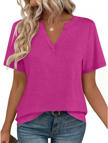Zeagoo Womens Tops Short Sleeve V Neck Tee Shirts Cute Dressy Casual Clothing Business Work Blouse