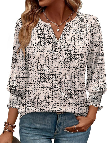 WIHOLL 3/4 Length Sleeve Womens Tops Summer Shirts Spring Vacation Outfits Dressy Casual Trendy Fall S-3XL