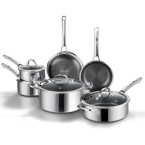 10/14-Piece Hybrid Cookware Set with Lids